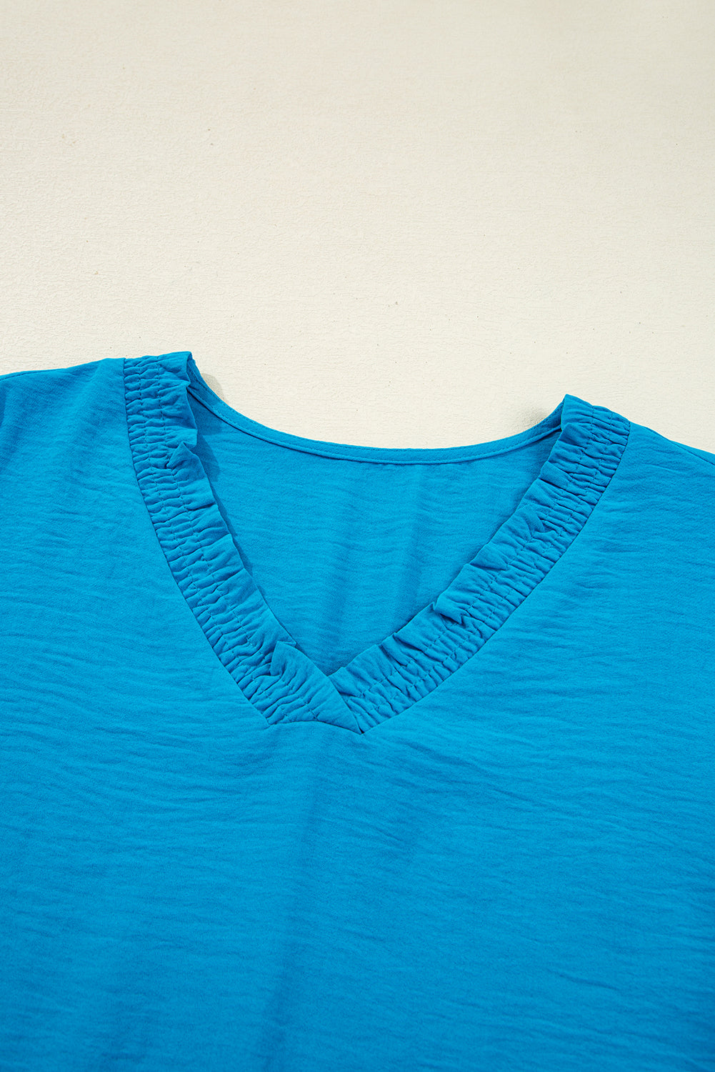 Clara V Neckline Crinkled Blouse-2
