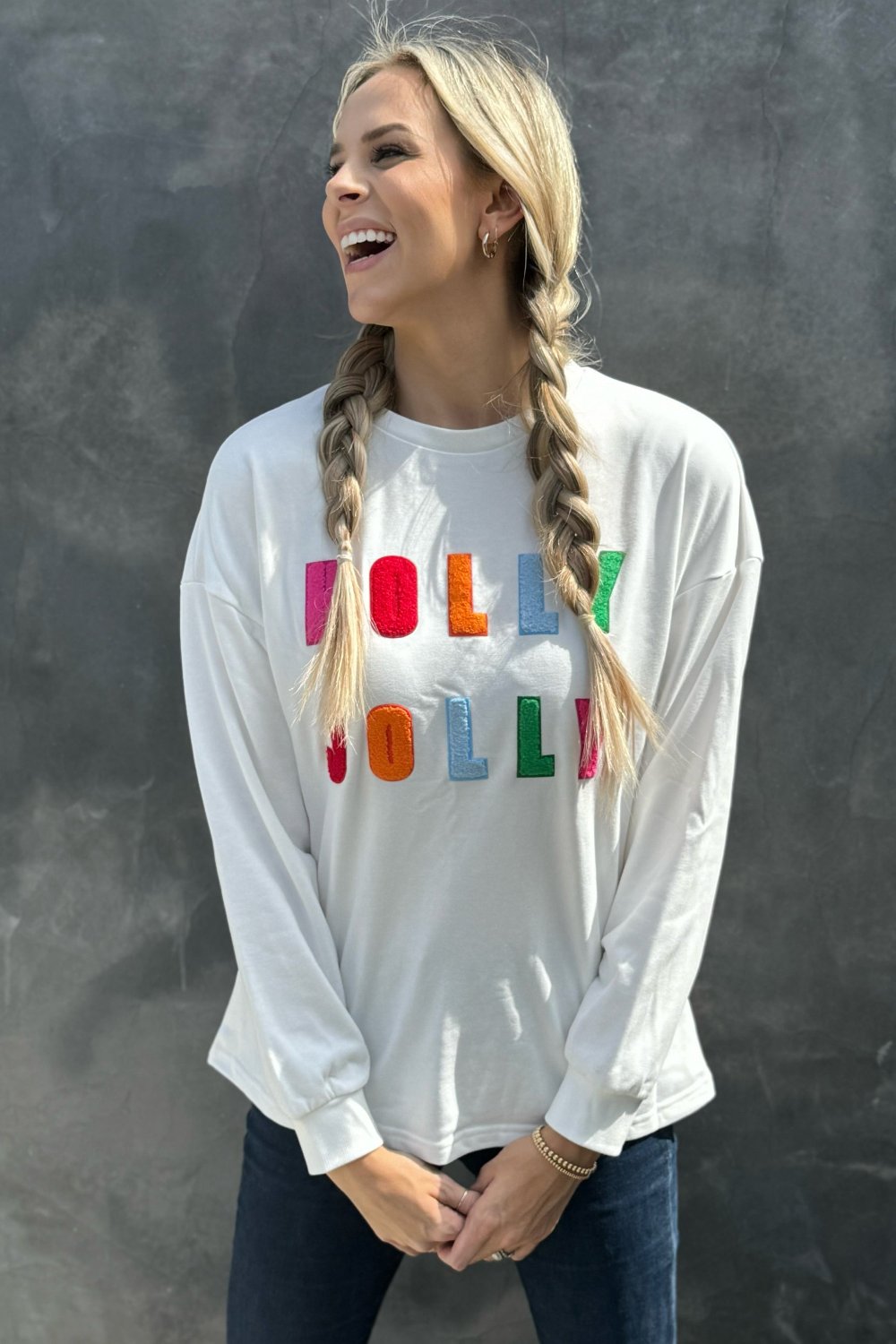 Holly Jolly Christmas Sweatshirt-4